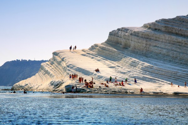 falaises sicile côte sud falaise blanche sicile mer