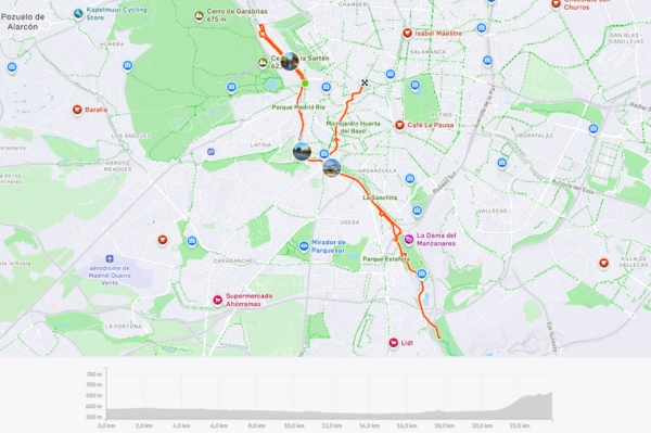 itinéraire vélo à Madrid Parcours vélo voie verte Madrid