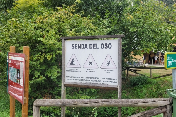Point de départ de la Senda del Oso début parcours de la senda del oso
